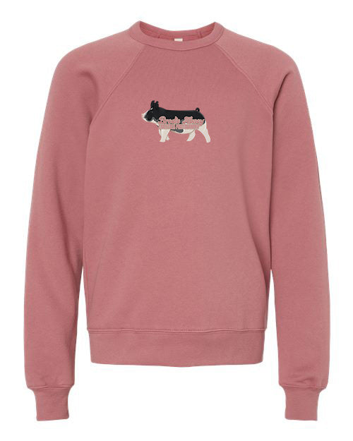 Mauve Youth Sponge Fleece Crewneck Sweatshirt